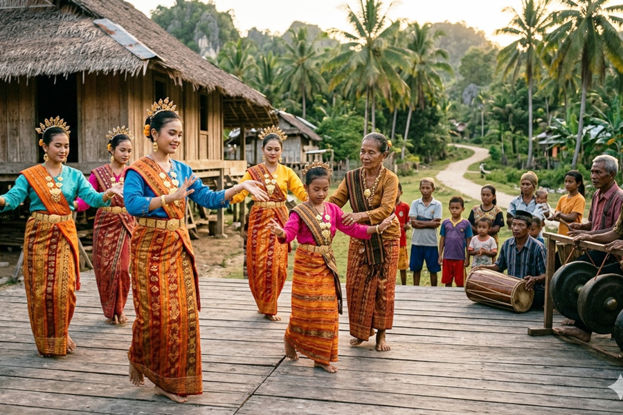 Tari Linda dan Kadandio Hidupkan Pesona Budaya Muna di Festival Liangkabori Tari Linda dan Kadandio Hidupkan Pesona Budaya Muna di Festival Liangkabori