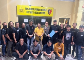 Polda Lampung Tangkap Delapan Debt Collector, Seorang Pensiunan AKBP Dikabarkan Ikut Diamankan